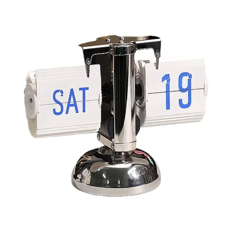 

Automatic calendar ornament turning desktop mechanical watch pendulum desktop digital alarm clock creative living room clock