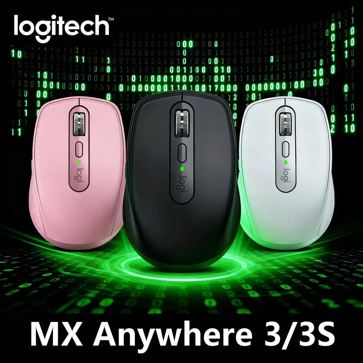 

Logitech MX Anywhere 3S Wireless Mouse, 8000 DPI Darkfield, MagSpeed, Logi Bolt, USB-C Fast Charge, 10m, Mac