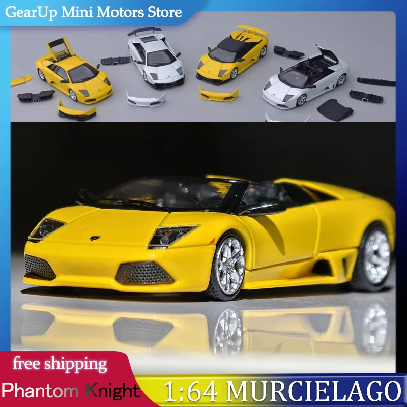 

Phantom Knight 1:64 Lamborghini Murcielago LP640 Coupe & Roadster Opening Parts Alloy Model Car Toy In Stock Supercar Collectors