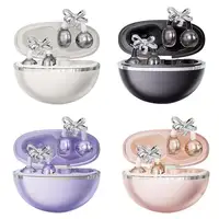 Auriculares con clip Auriculares inalámbricos Bluetooth con oreja abierta y pendientes con lazo de cristal desmontables Moda impermeable