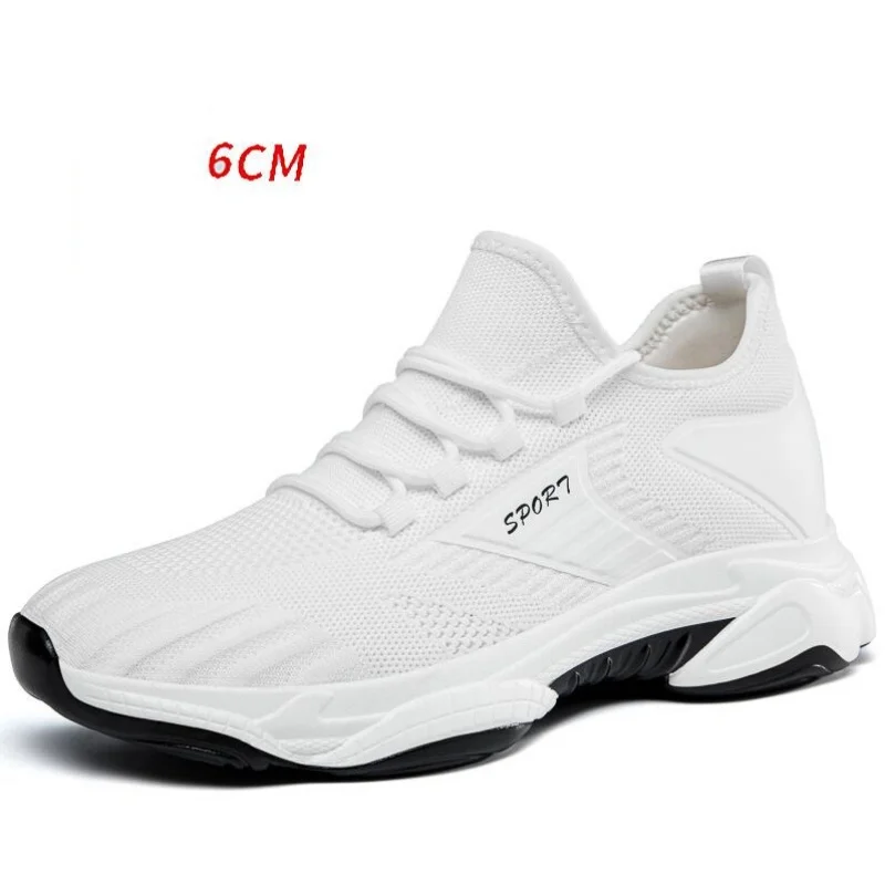 Mesh-Sneaker mit Absatz für Herren – Schuhe mit Höhenvergrößerung für mehr Komfort und Atmungsaktivität – Bequeme, lässige Innensohle – 8 cm Absatz – Mokassins für größere Männer_voghion.com