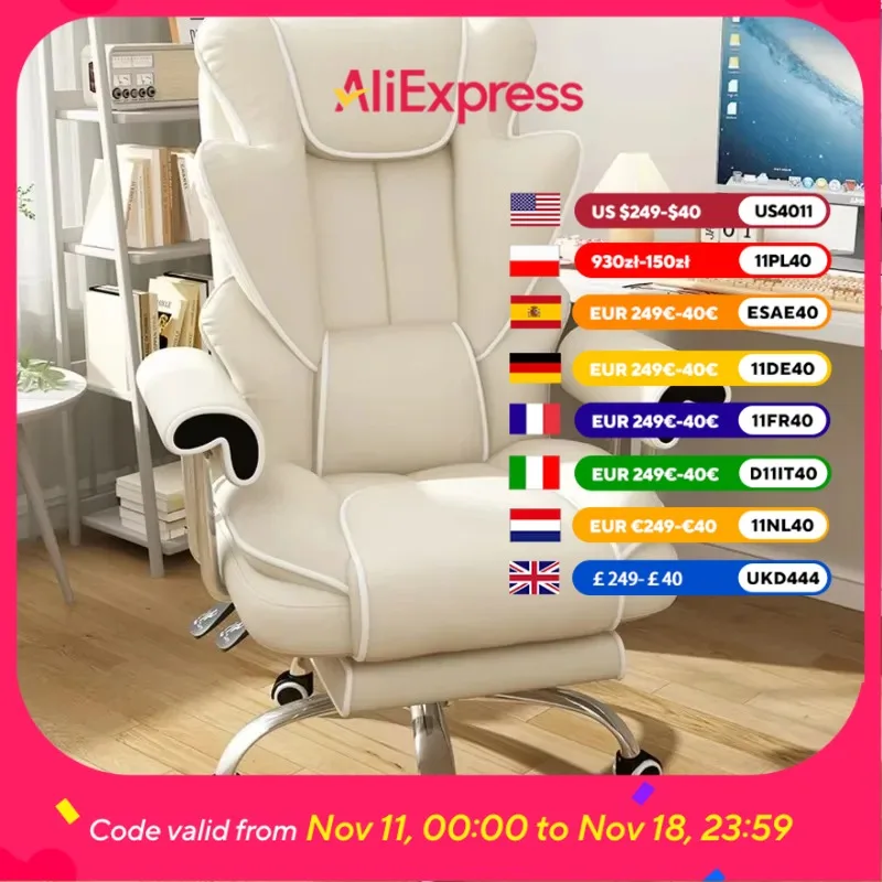 

Girl Fancy Gaming Chair Computer Relax White Modern Office Chair Playseat Armchair Cadeira De Escritorio Office Furniture