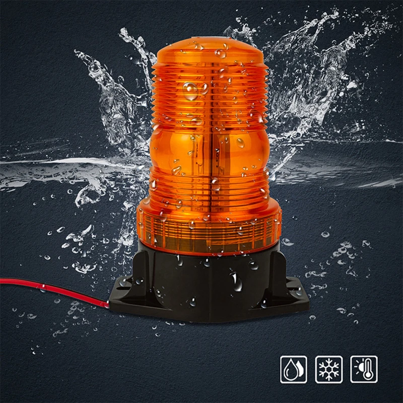 30 LED High Power Emergency Warning Flash Strobe Light Beacon 10-80V for Forklift Truck School Bus - Blue Red White Yellow