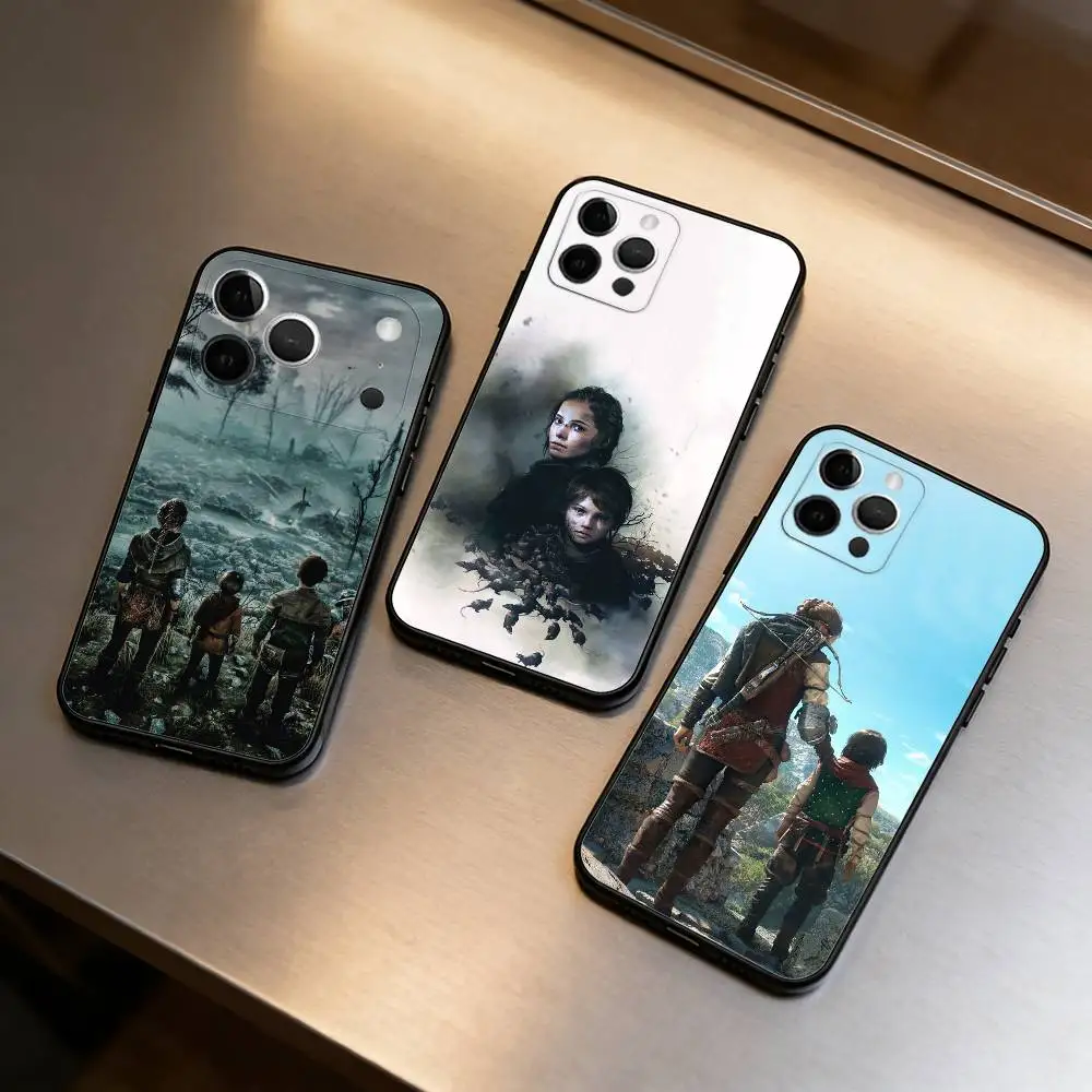 

A Plague Tale Requiem Soft Silicone Black Cover,Phone Case For iPhone 17,16,15,14,13,12,11 Plus,Pro Max,XS