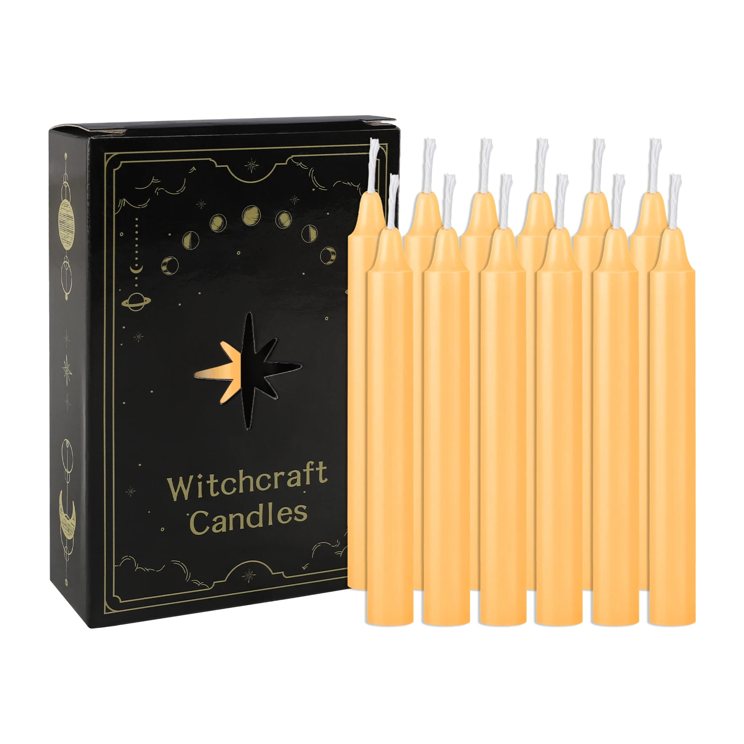 12 velas pequeñas doradas de 3,9x0,4 pulgadas (10,1x1,2 cm), sin goteo, sin humo, sin fragancia, para cenar en casa, tiradas a mano, de alta calidad, adecuadas para varios lugares, diversas vacaciones.