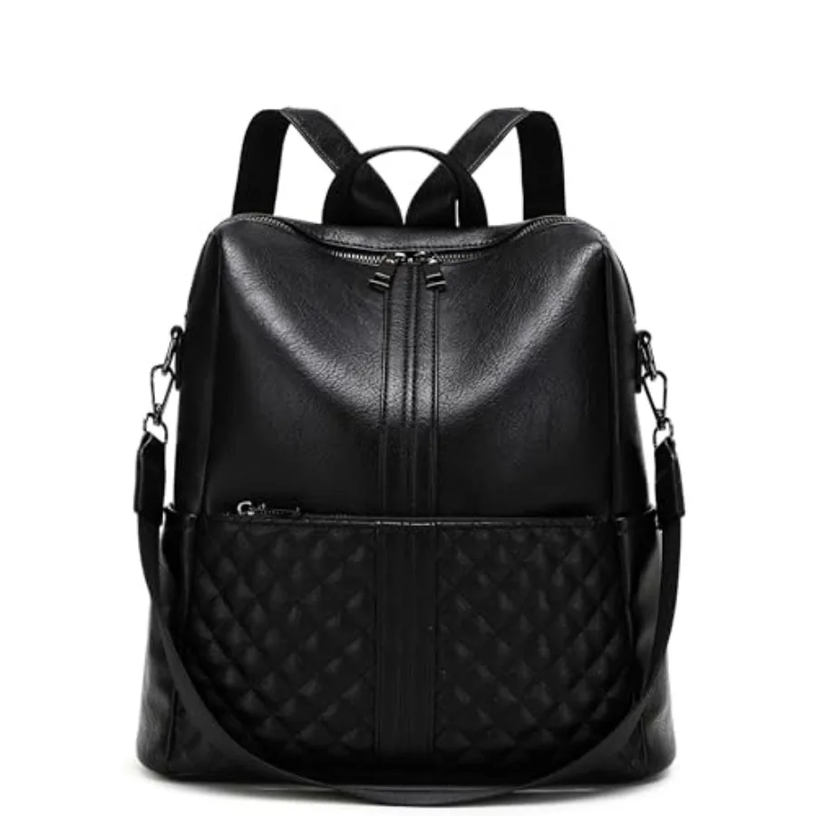 

Daily Use Backpack Purse for Women Vegan Leather Travel Back Pack Fashion Multipurpose Design Shoulder Bags Handbag
