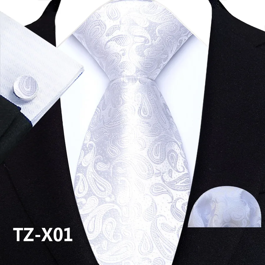 Klassisches Krawattenset für Herren, florales Paisley-Krawattenset mit Einstecktuch und Manschettenknöpfen, Vintage-Krawatte für Hochzeit, Business-Anzug-Accessoires – Detail 8