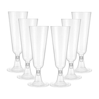 1/10Pcs Plastic Disposable Clear Champagne Cocktail Glasses Wine Cups Birthday Party Wedding Anniversary Festival Drinkware