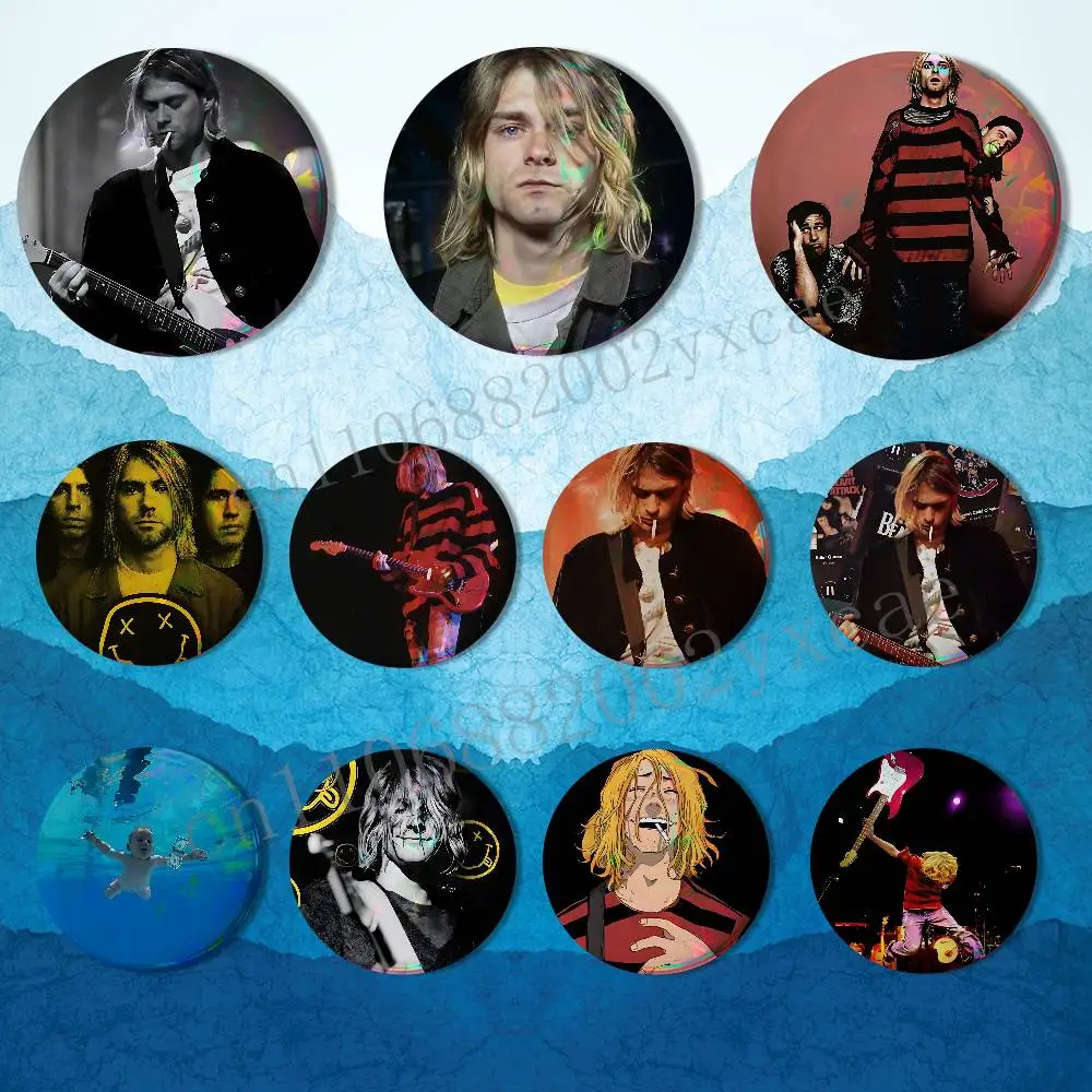 

N-Nevermind Album Kurt Cobain HD Print 58mm 44mm Lapel Pins Pretty Derby Round Display Brooches Brooch Badges