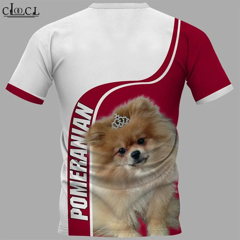 CLOOCL  Newest Popular Pomeranian T Shirt Summer Men Women 3D Print Hip Hop Tops Round Neck T-shirt Pullover Drop Shipping