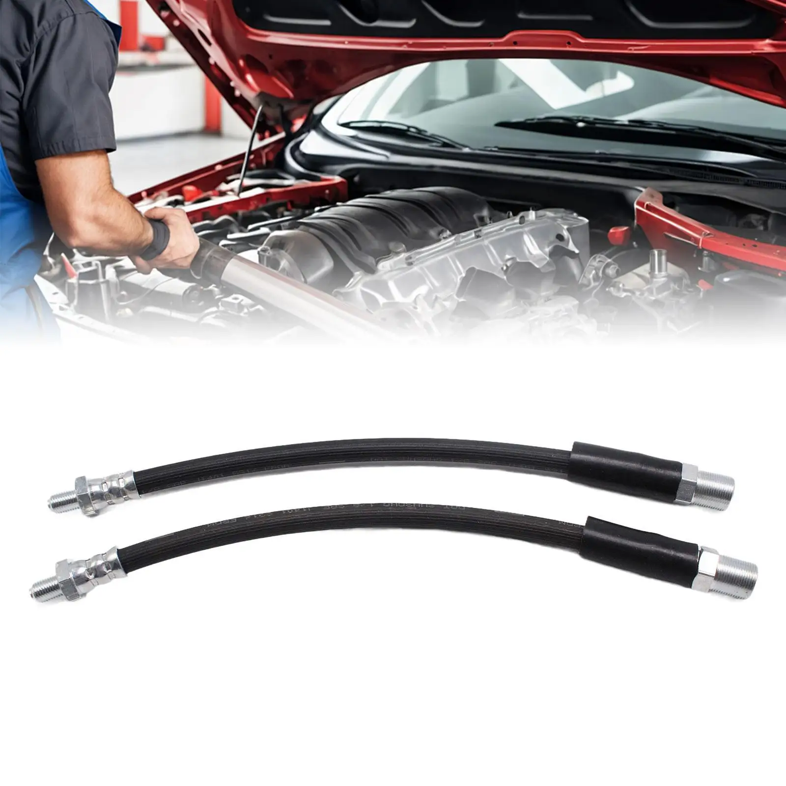 2 Pieces Car Front Brake Hoses Brake Pipe Set Gbh249 Spare Part Sturdy High