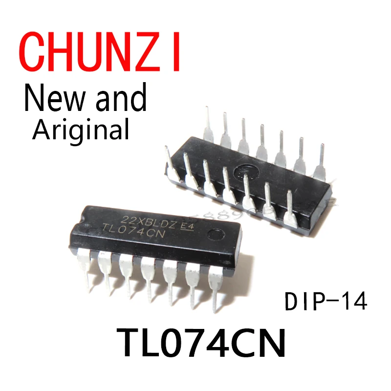 10PCS New and Original IC DIP-14 TL074 074CN TL074CN