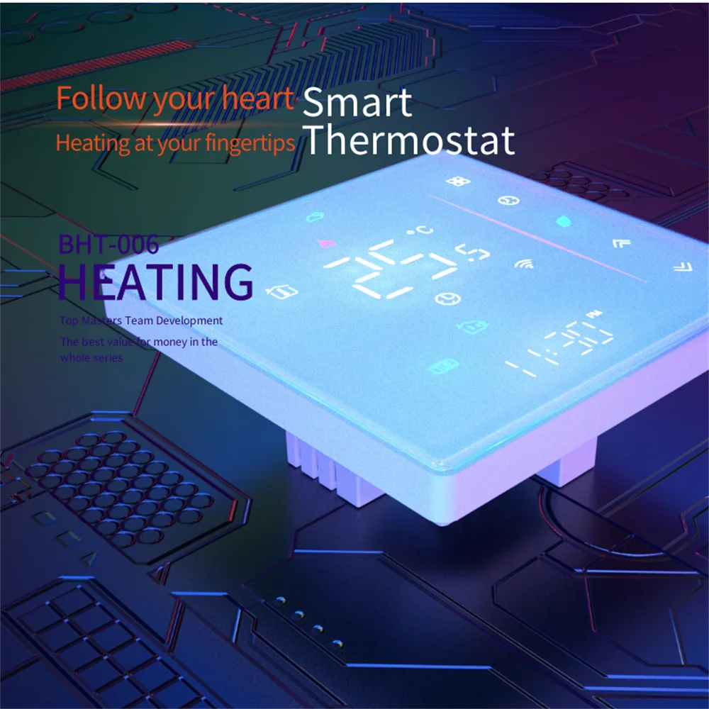 Imagem -03 - Tuya Wifi Termostato Controladores de Temperatura Aquecimento Água com Display Digital Casa Inteligente Via Alexa Google Casa Smart Life App