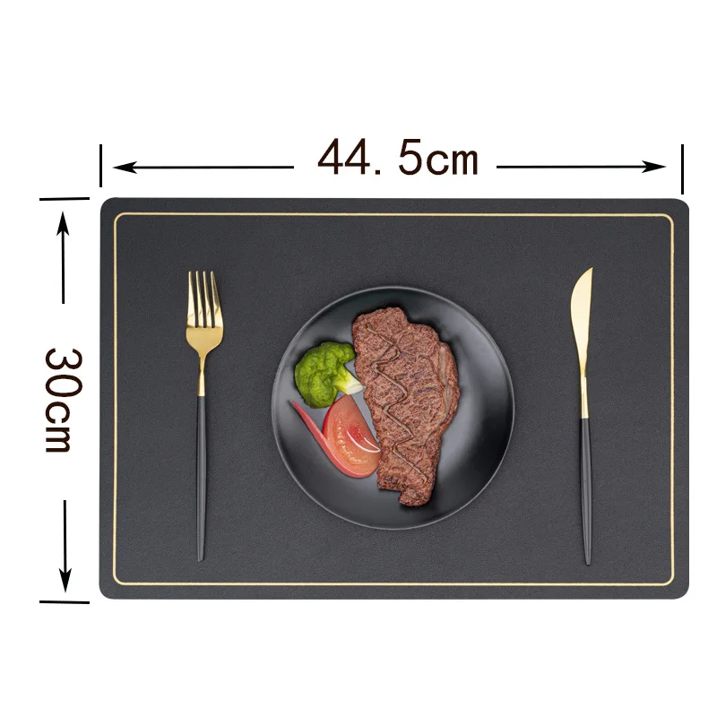 

Modern Style Double Side Dining Table Mat Western Food Mat Waterproof Tablecloth Anti Scald Tableware Mat Dinnerware Placemat