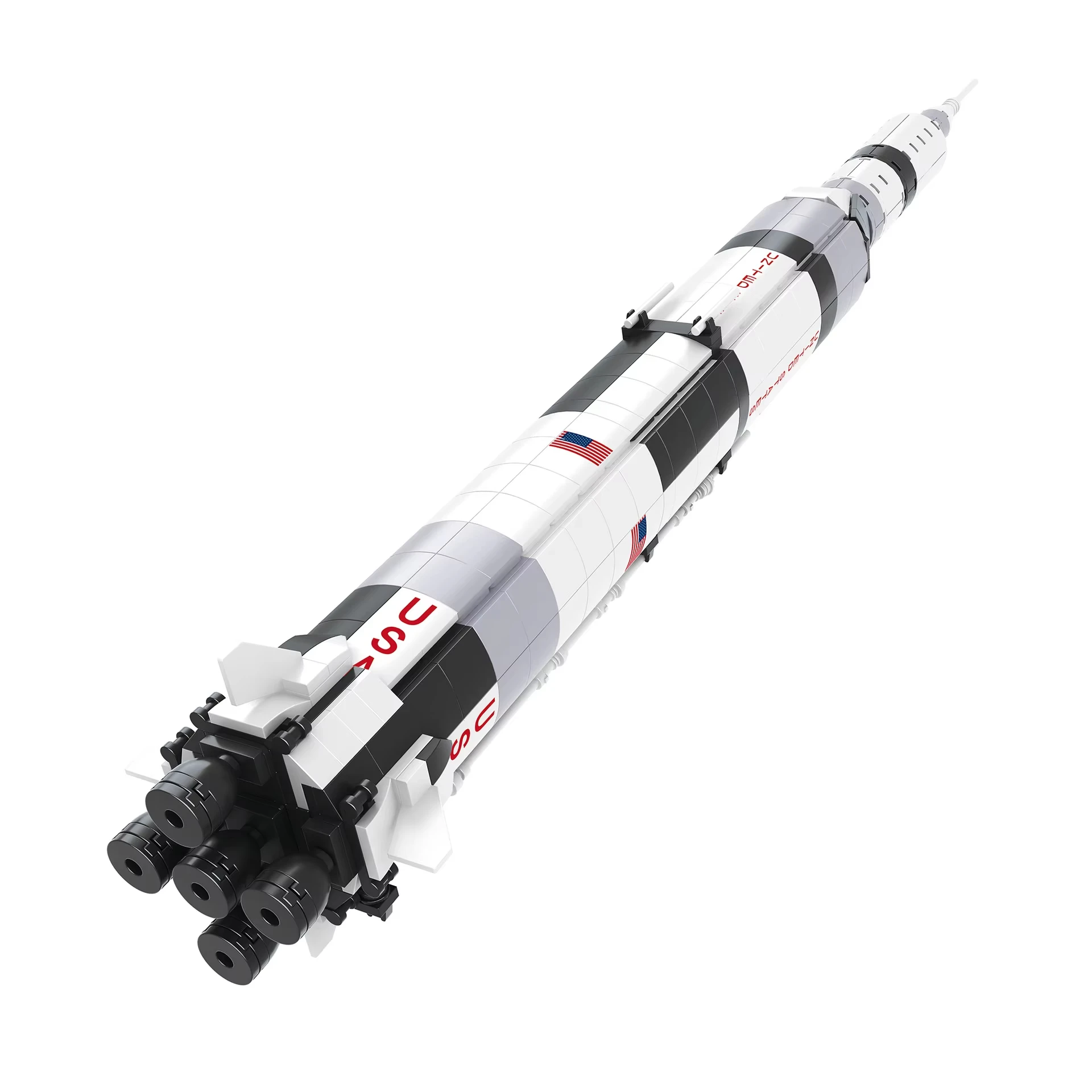 

602PCS 59cm Apollo Saturn V Building Blocks Space Rocket Creative 92176 series building blocks Children's toys Children's Birthd