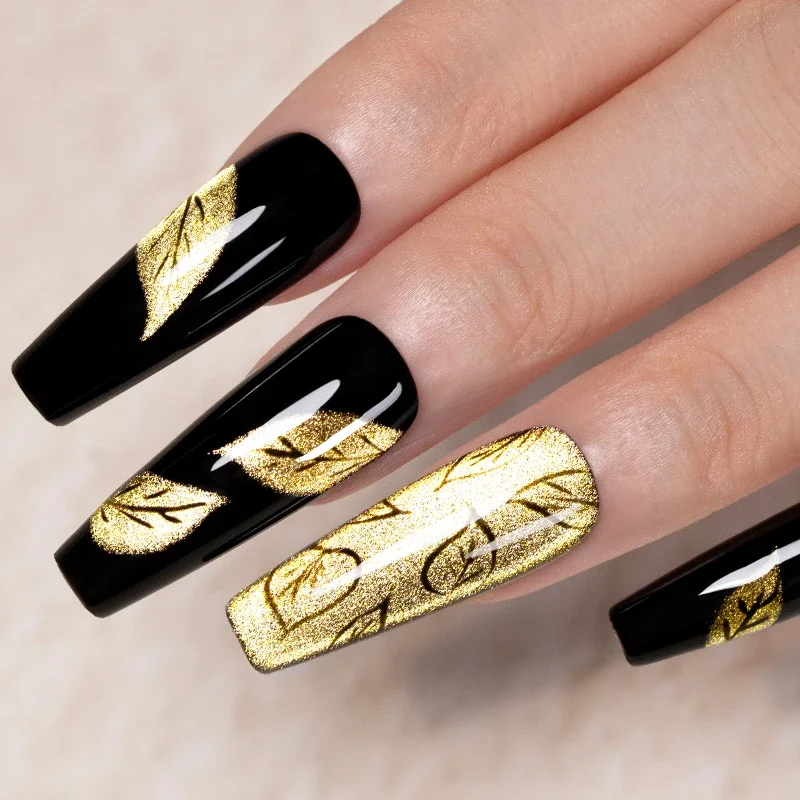 AWStorG 7.5ML ゴールデン グラデーション キャットアイ マグネットジェル スパークリング グリッター ネイルポリッシュ セミパーマネント UVネイルアート ベースカラー不要