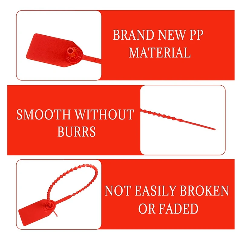 Plastic Tamper Seals Zip Ties Forfire Extinguishers Blank Security Tags Self-Locking Signage Trailer Truck Seal