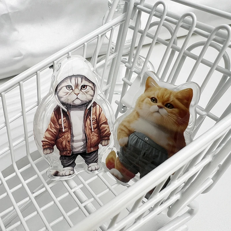 

Cute Cartoon kitten Decoration Socket Talk Grip Phone Stand Folding Mobile Phone Support For Magsafe IPhone Mac Samsung Safe