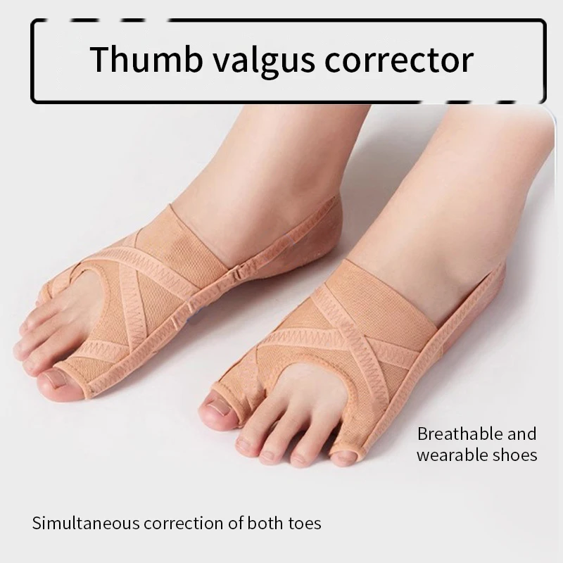 1 Pair Adjustable Thin Corrector Bunion Corrector Mesh Model Double Toe Splitter Correcting Bunion Breathable Corrector