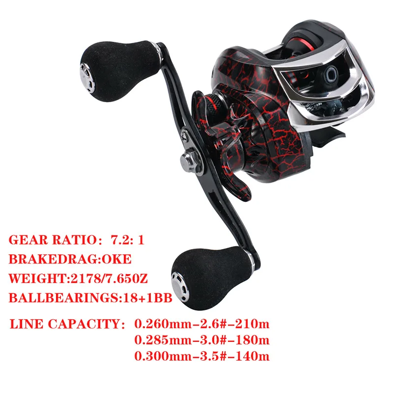 Left/Right Hand Metal Cup Baitcast 2024 New Bass Pike  Fishing Reel For Soft Lure And Hard Artificial Baits