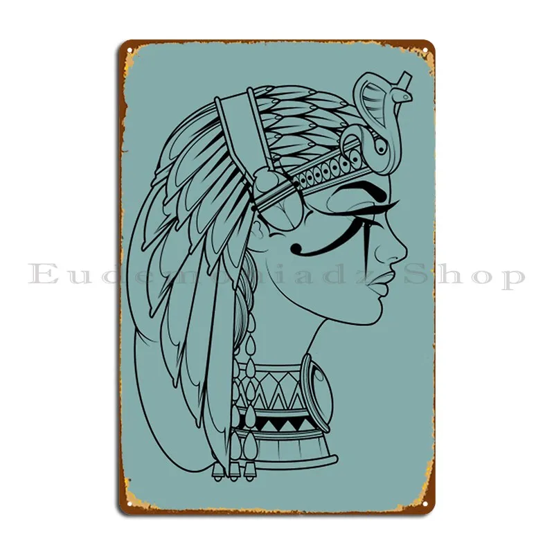 Cleopatra Cleopatra Metal Sign Wall Decor Printed Rusty Wall Decor Wall Cave Tin Sign Poster