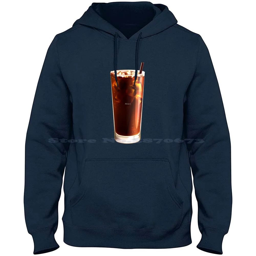 Tall Glass Of Soda 100% Pure Cotton Hoodie Tshirt Niftytrinket Foodie Glass Soda Carbonated Drink Soft Drink Straw Iced