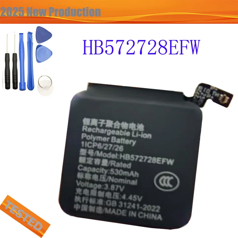 

Новинка 2025 года для HUAWEI GT3 Pro 46 мм GT3PRO 46 мм HB572728EFW HB572727EFW Сменная батарея