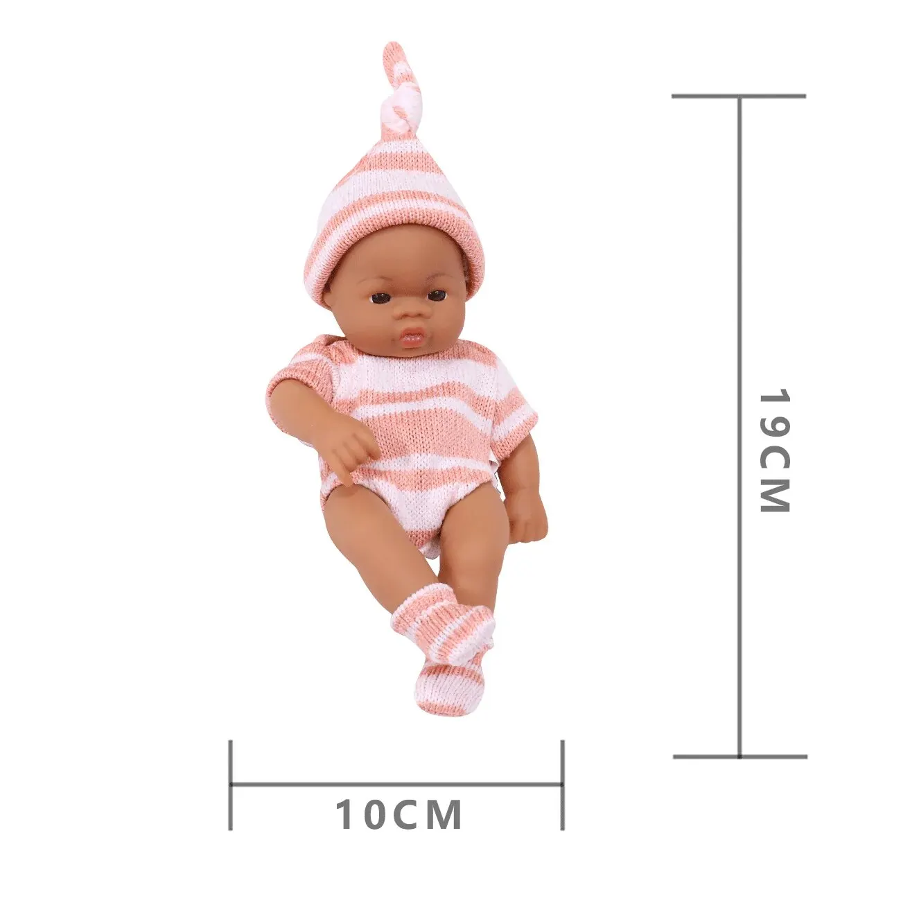 7.87inch Brown Reborn Dolls African Reborn Doll For 20cm Mini Reborn Dolls Toys Soft Touch High Quality Doll for Gifts Dolls Toy