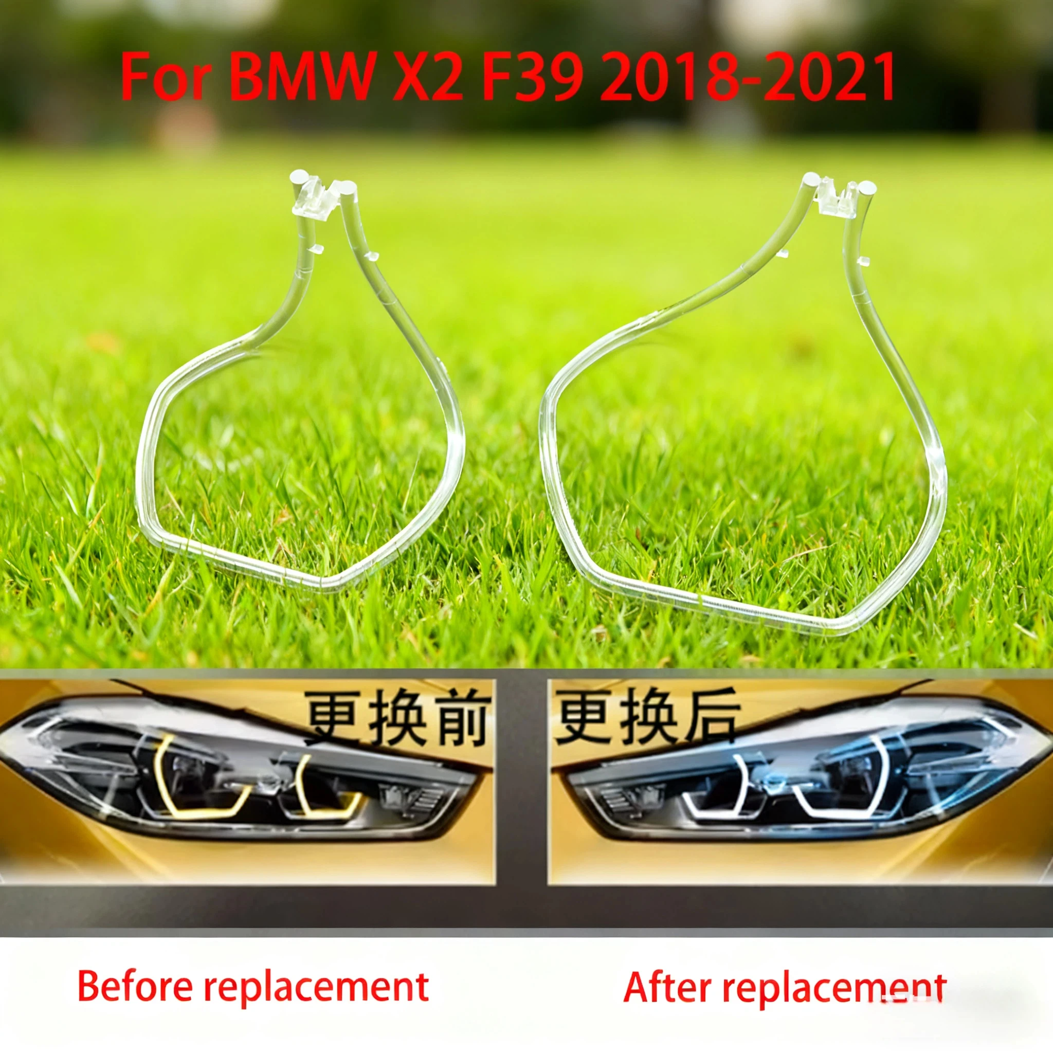 

Car DRL Light Guide Tube Headlight Angel Eyes Light Guide Strips FOR BMW X2 F39 2018-2021