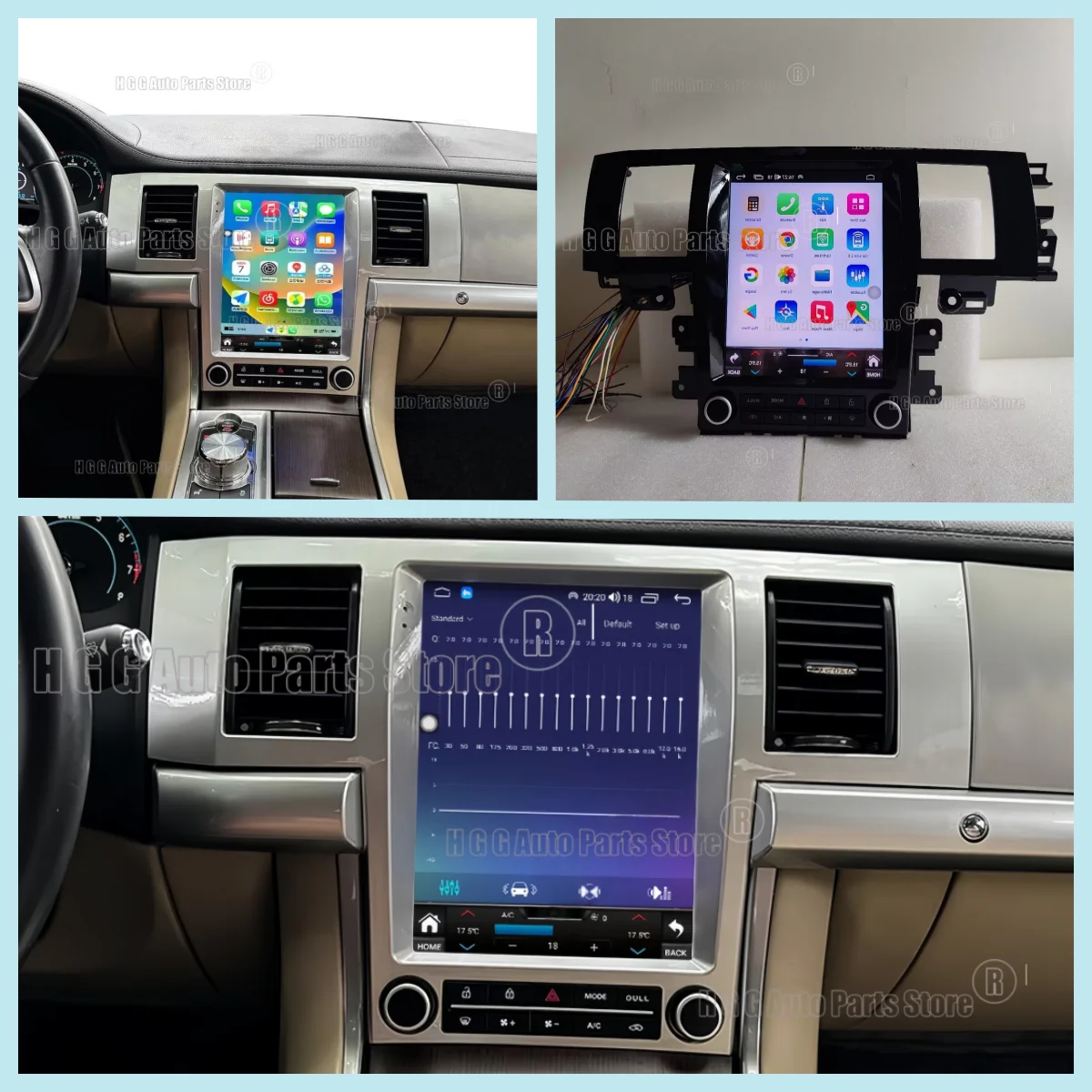 LHD RHD For Jaguar XF 2008-2015 Android 14 Upgrade Car Radio Stereo Head Unit Multimedia Player Carplay GPS Navigation