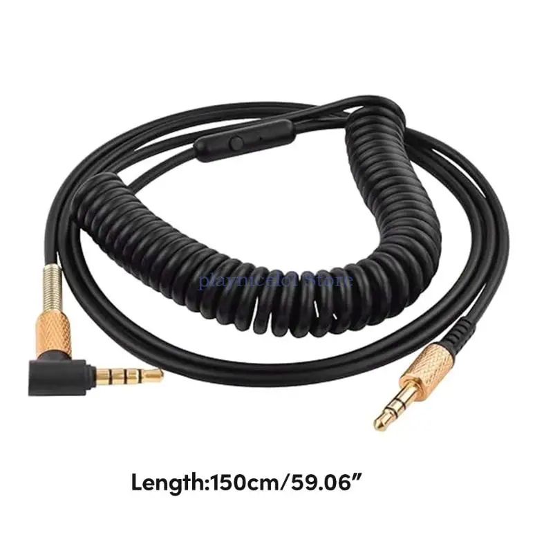 Câble enroulé extensible pour casque, Marshall Major 1, 2, 3, écouteurs, remplacement de câble de casque, 150cm, 59,1"