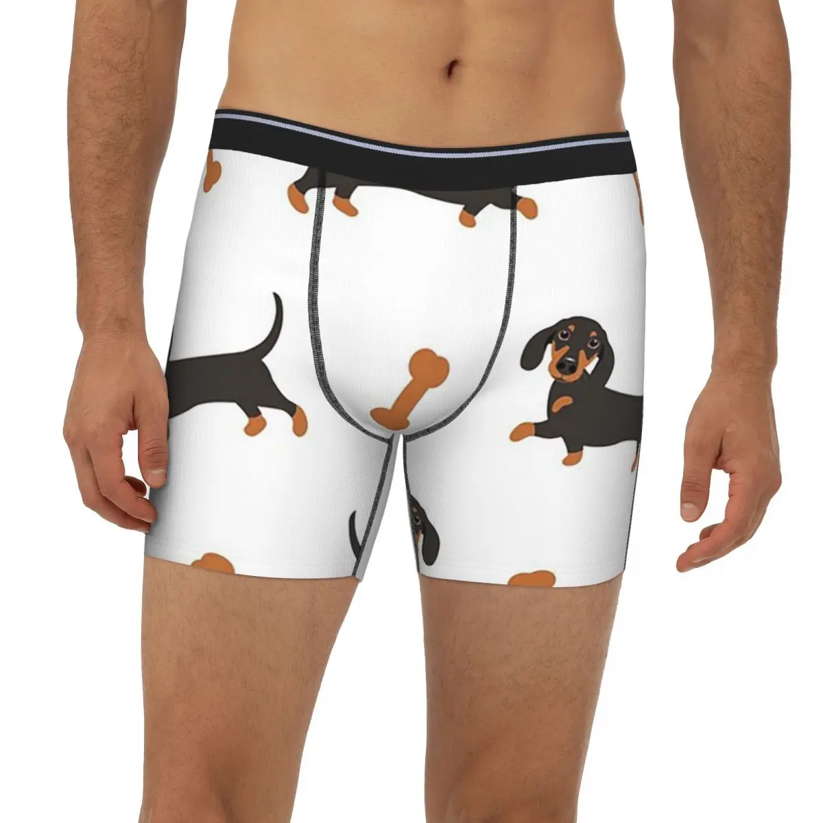 

Black And Tan Dachshund Sausage Dog Long Boxer Underpants Short Men Panties Breathable Underwear for Homme Man Boyfriend Gift