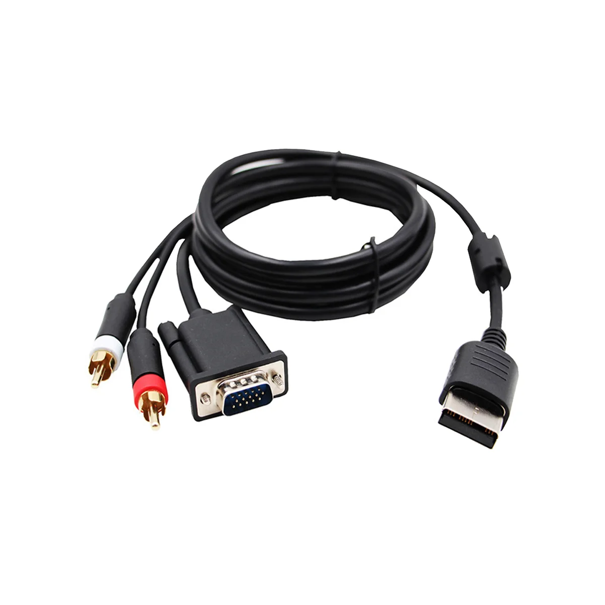 Cabo VGA para Dreamcast, alta definição, 3,5mm a 2-Male Adaptador RCA