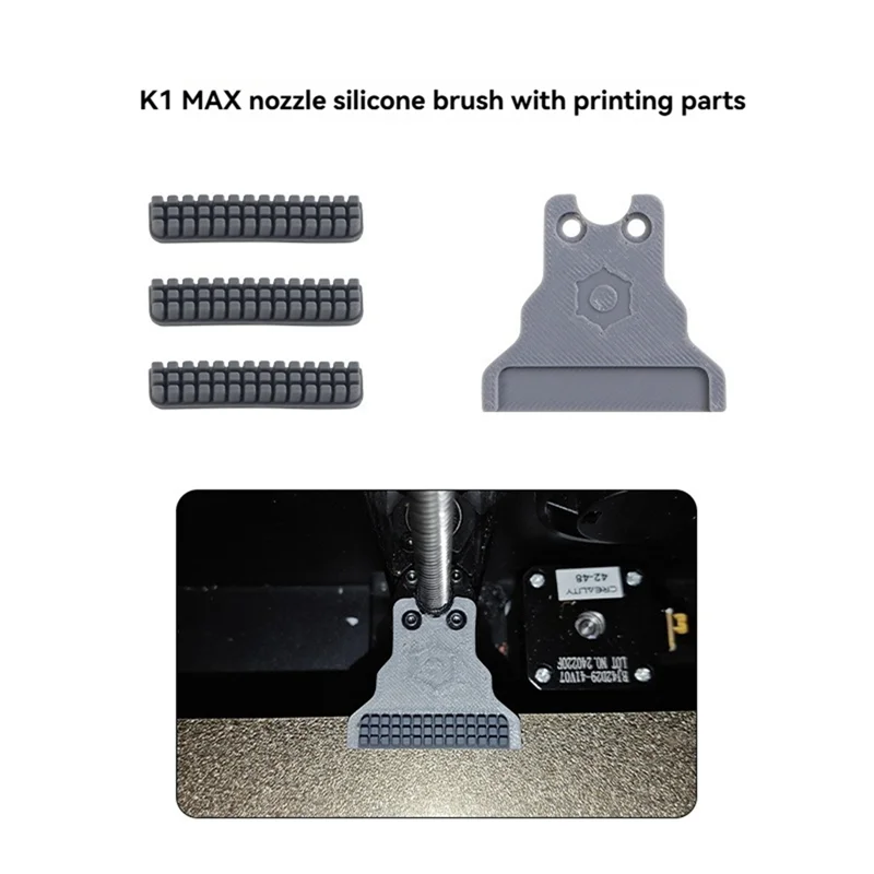

Щетка насадки для 3D-принтера с комплектом деталей для печати для Creality K1 MAX, силиконовая щетка для очистки насадок, комплект протирания