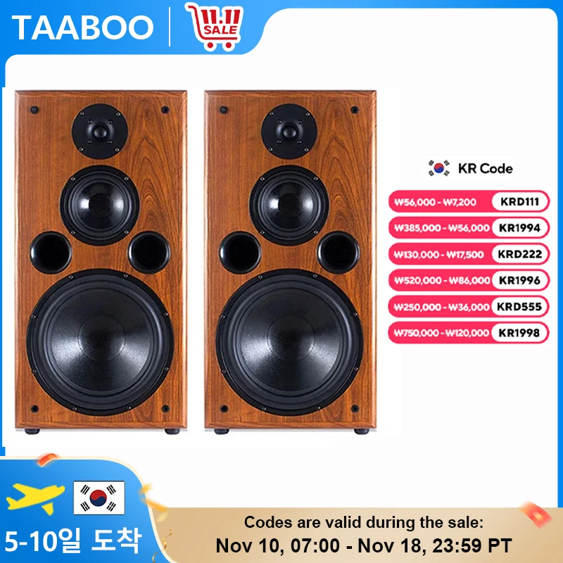 High School F109 Low Speaker Bass Silk Film Tweeter 10 Inch 200W 8Ohm hifi Bookshelf Speaker Passive Monitor Fever Sound Box 1Pc