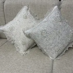 white lace cushion cover pillowcase sofa decorated floral pillow cover backrest