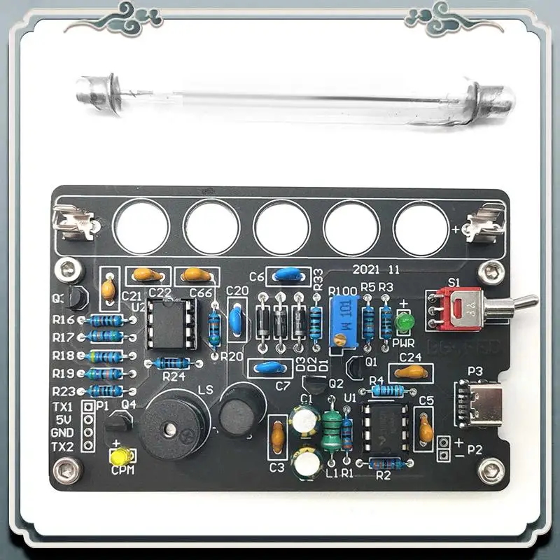 

Premium DIY Nuclear Radiation Meter Circuit Board Kit Assembled Geiger Counter Radioactive Ray X//-Ray Radiation Tester Easy To