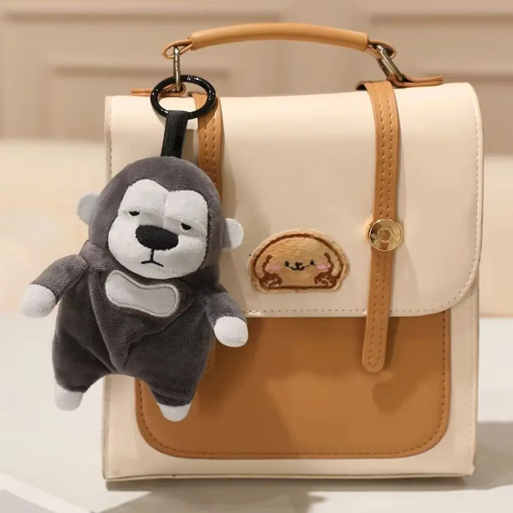 Mini Size Turtle Plush Pendant Cartoon Design 13cm Gorilla Stuffed Toy Soft Fluffy Compact Style Monkey Doll Keychain