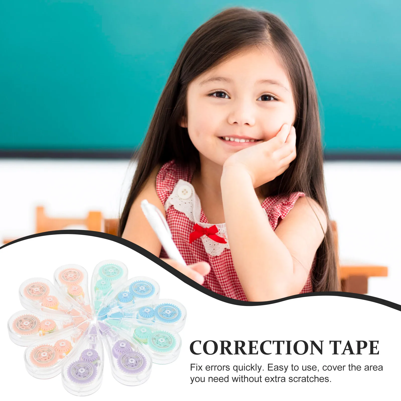 

10pcs Portable Correction Tape Set Double-Headed Small Correction Tape For Students School Stationery Study Tools Student Gifts