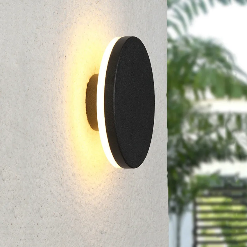 Roukeymi led solar wall light Terranze porch  IP65 outdoor waterproof wall 12w Villa park courtyard light Sconce Decorative