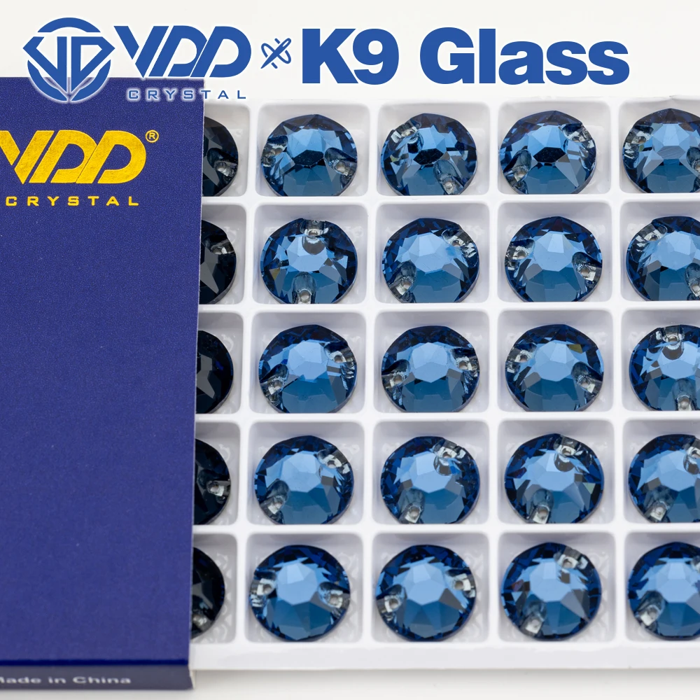 VDD S119 Montana 8 Große 8 Kleine K9 Glas-Aufnäher-Strasssteine Hochwertige AAAAA Kristall-Flachboden-Nähsteine – Detail 7