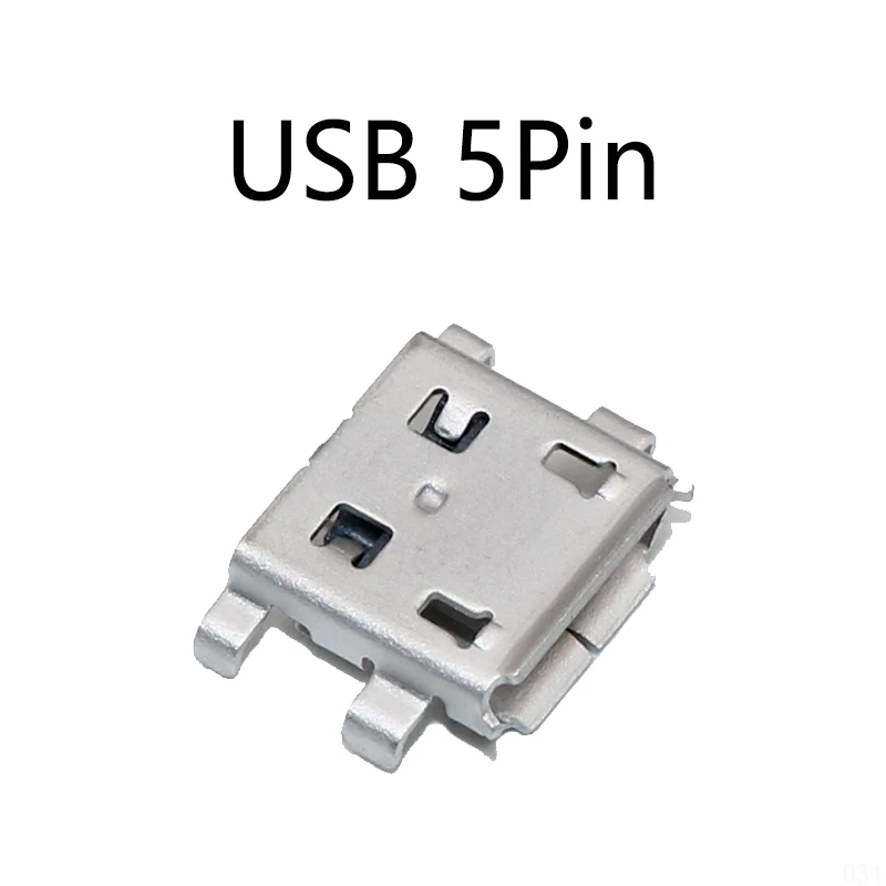 

500PCS/Lot Micro USB 5Pin Charge Dock Connector For Mobile Phone Jack Connector 5 Pin Charging Socket Port Jack