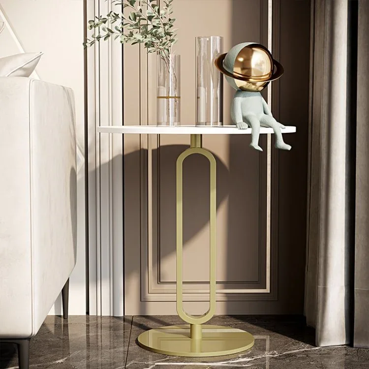 

Кофейные столики, металлический скандинавский комплект мебели для гостиной, розовое золото, круглые современные роскошные торцевые кровати, мраморные журнальные столики