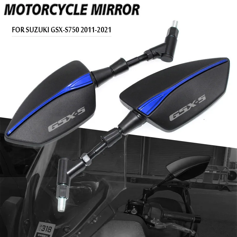 GSXS Fit For GSX-S750 GSX S750 GSX-S 750 GSXS750 2011-2021 Motorcycle CNC Aluminum Rear View Rearview Mirrors Side Mirror