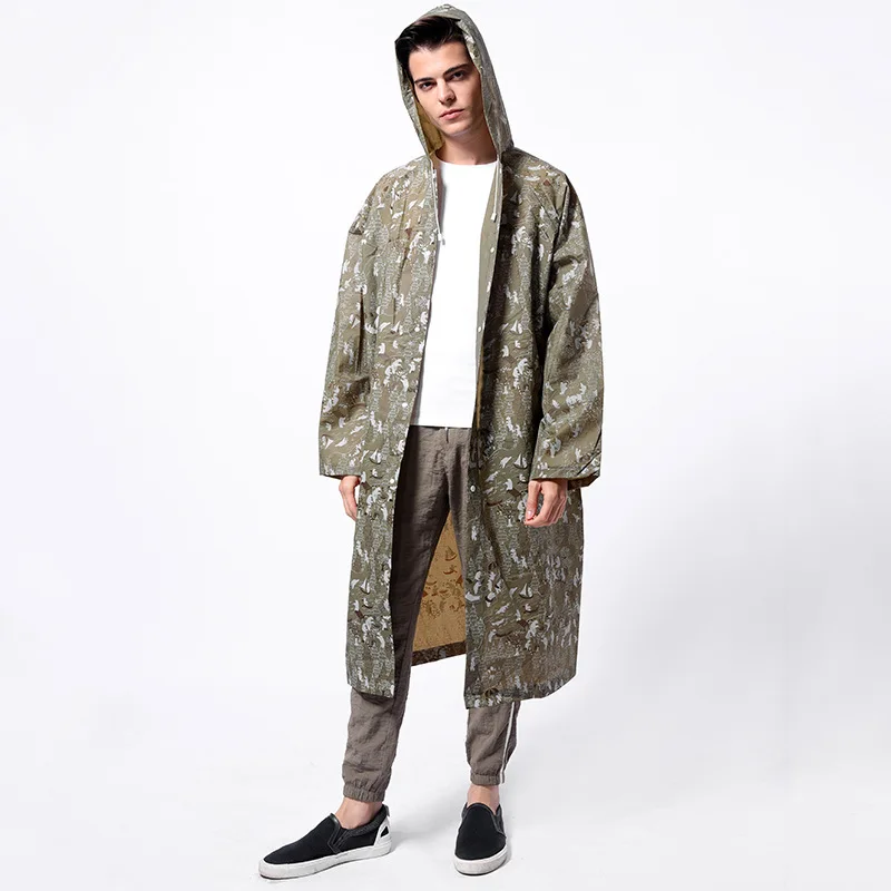 

Камуфляжный плащ из ЭВА, модный мужской и женский походный толстый ветрозащитный плащ с принтом на открытом воздухе