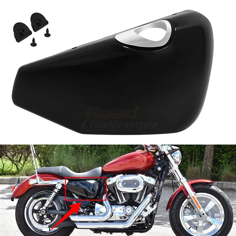 

Мотоциклетная Черная Правая крышка батареи ABS для Harley Sportster XL Iron 883 1200 Custom Forty Eight 2004-2013