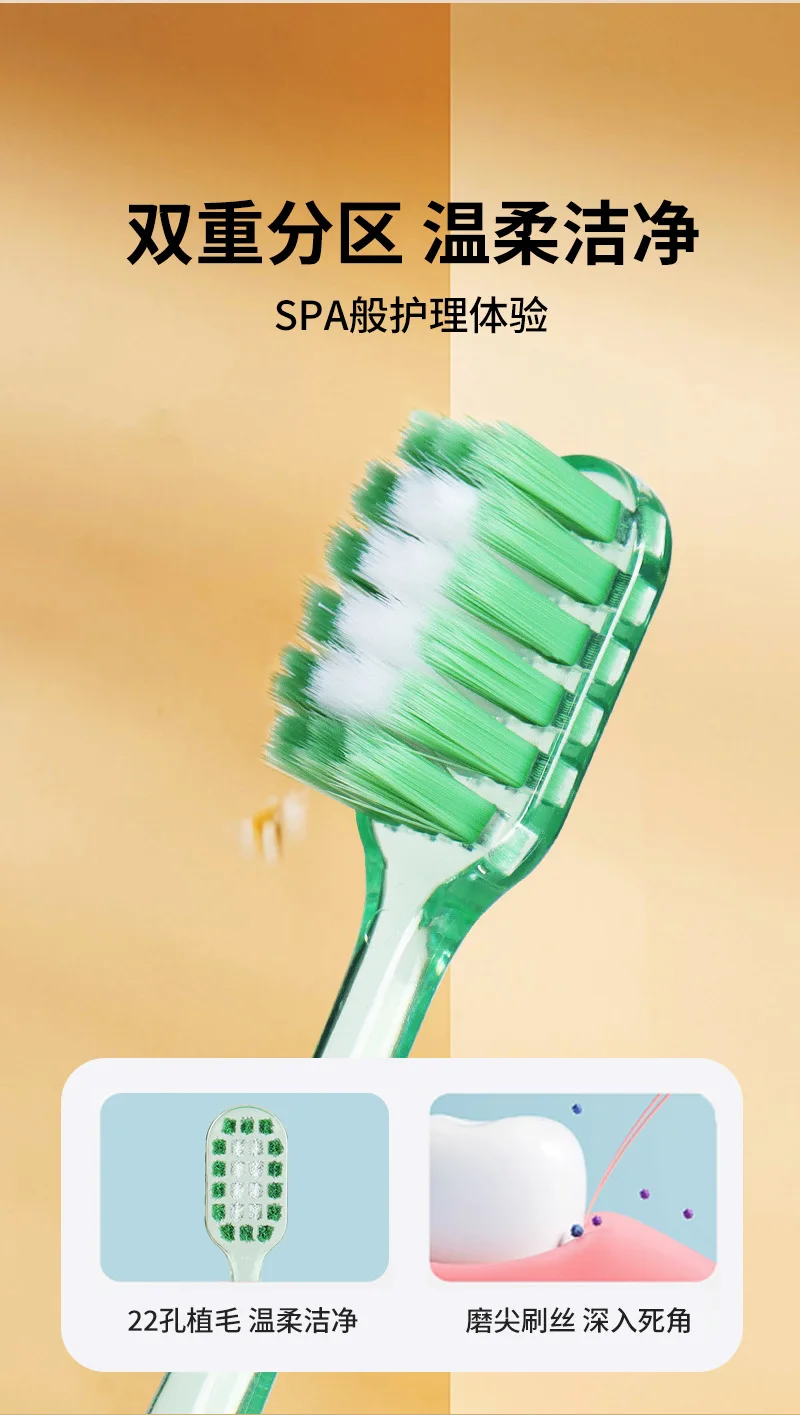 Toothbrush Premium Soft Bristle Adult Household Cleaning and Gum Protection Individually Packaged Toothbrush