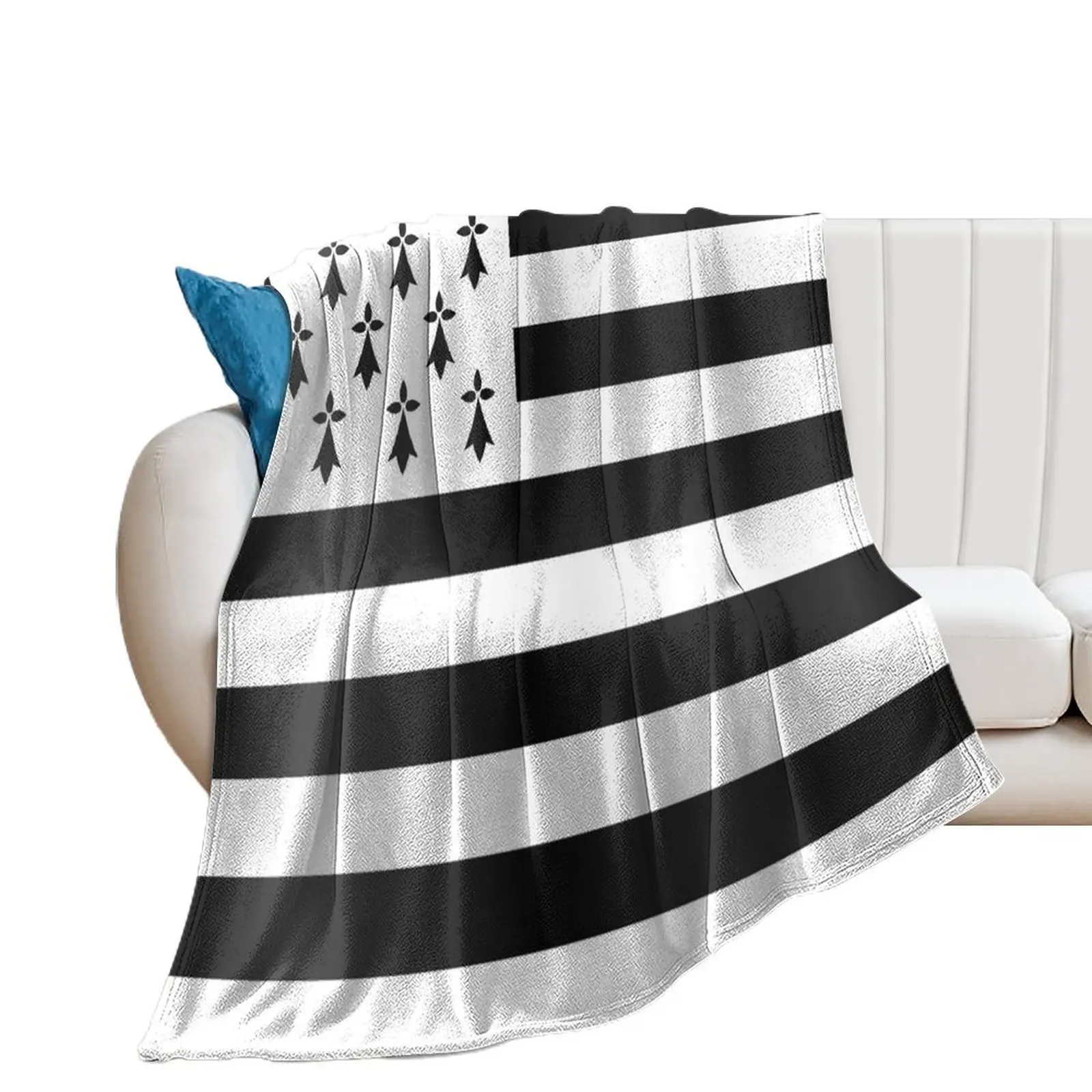 Drapeau Breton Throw Blanket decorative Cute Loose Hair Blankets