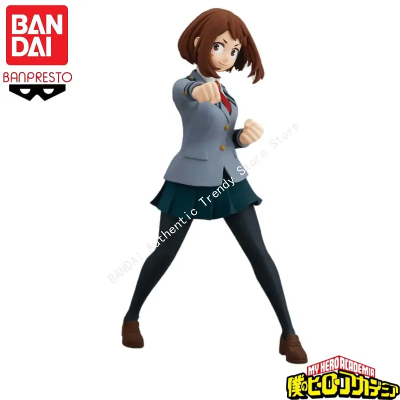 متوفر في المخزون الأصلي بانداي بانبريستو بطلي الأكاديمية Ochaco Uraraka شخصيات أنيمي لعبة مجسمة هدية عيد ميلاد المرآب