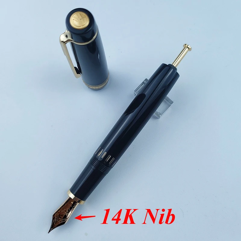Wingsug 629 Fountain Pen 14K Blade Pen Tip Press Type Piston Suction Gold Ink Pen Large Capacity New Product Writing Stationery